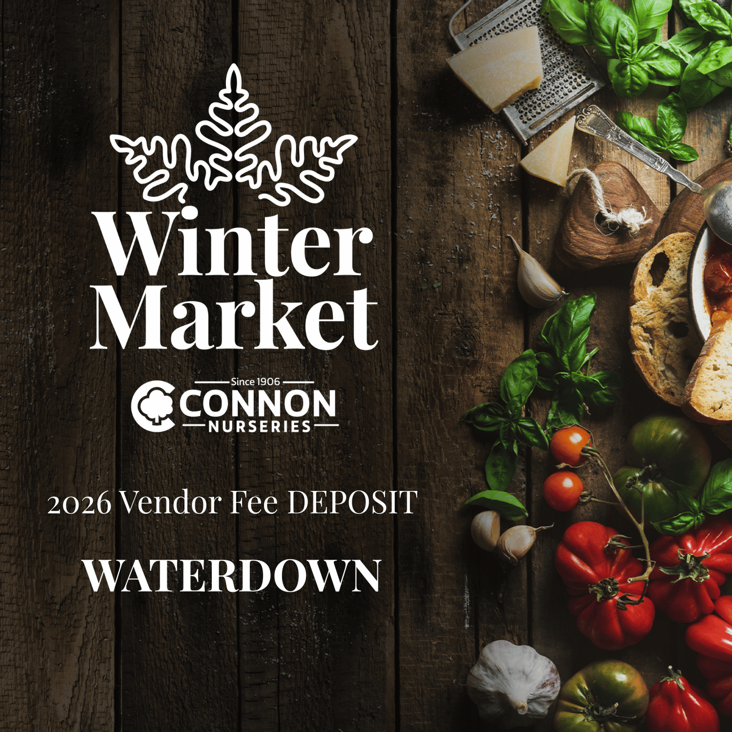 2026 Winter Market Vendor Fee DEPOSIT Waterdown