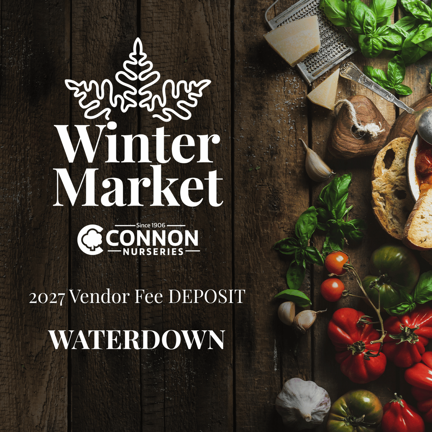 2027 Winter Market Vendor Fee DEPOSIT Waterdown