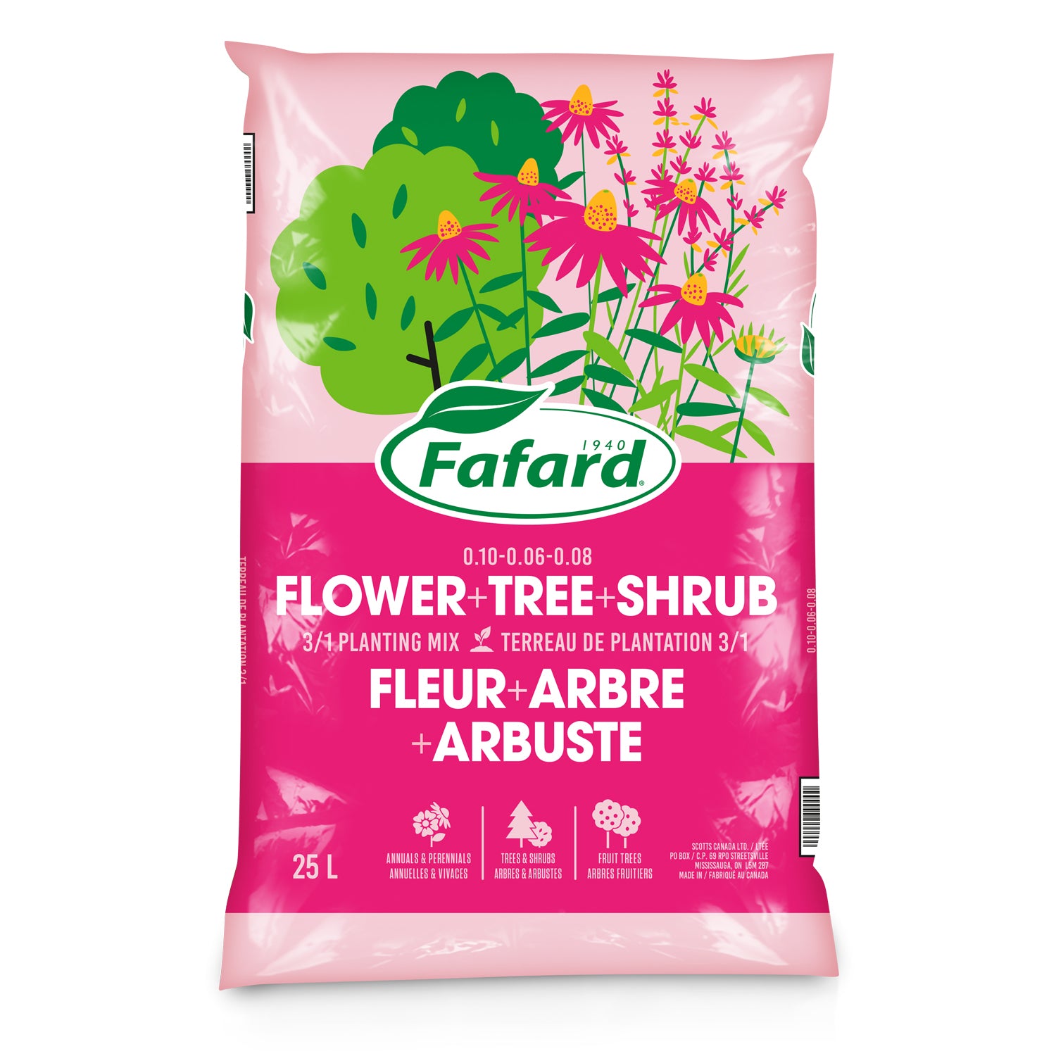 Fafard Flower Tree & Shrub Planting Mix 25L Connon Nurseries Inc.
